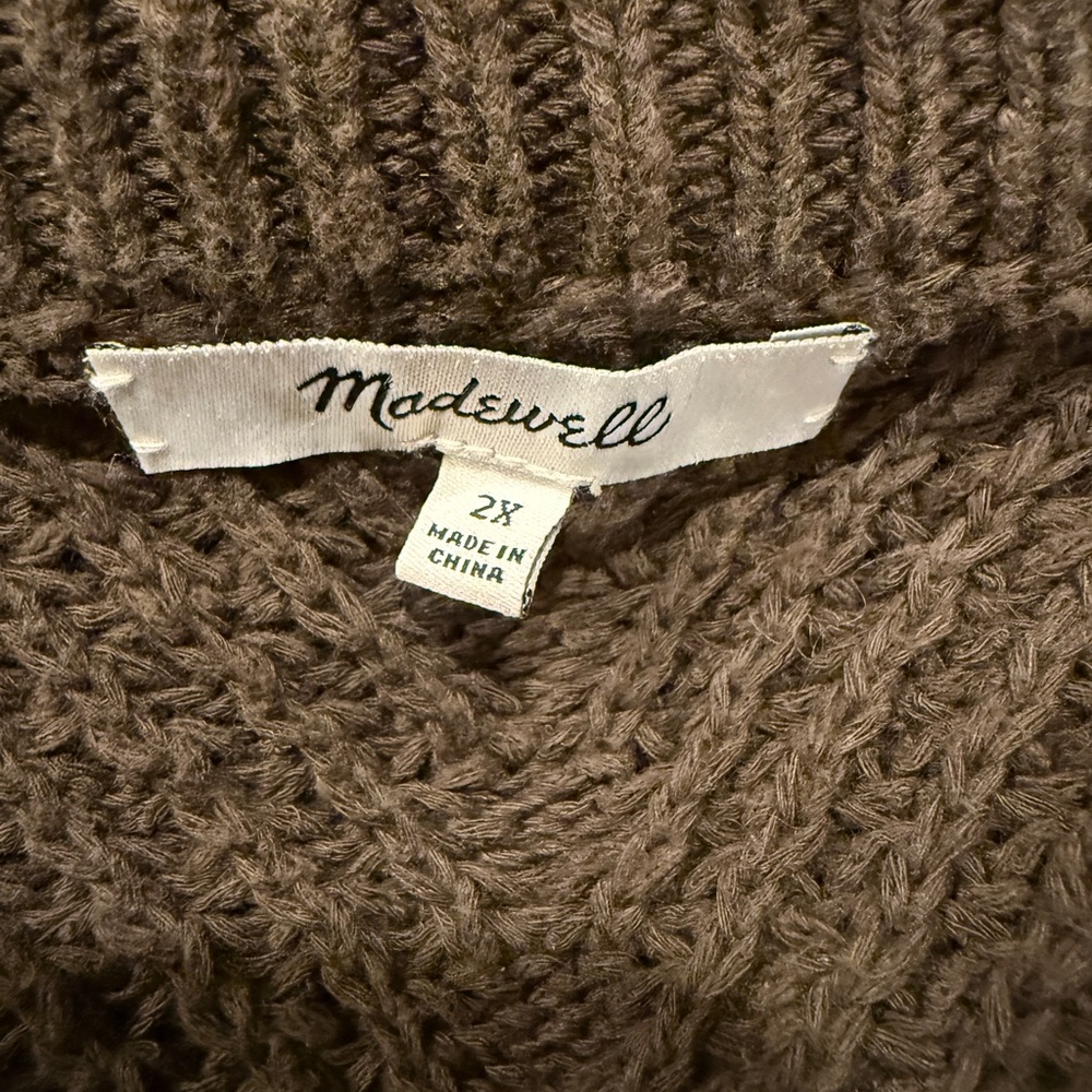 Madewell olive brown  Knit Sweater 2X